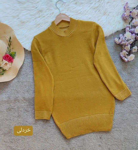 خرید بافت باتو زنانه رنگ زرد ارزان قیمت با کیفیت