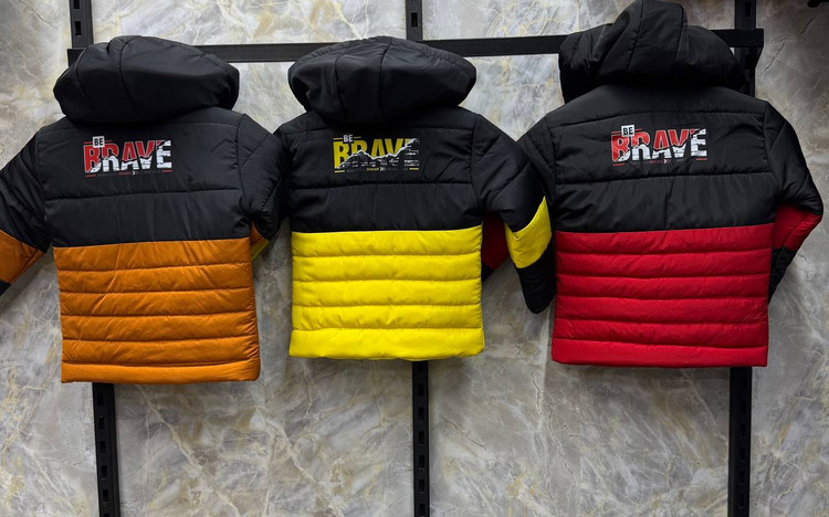 خرید کاپشن نقلی پسرانه رنگ زرد