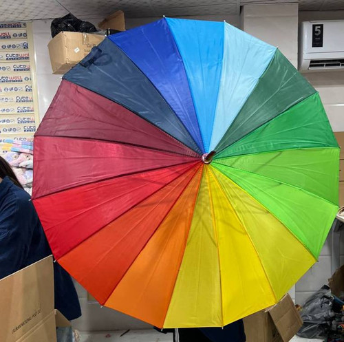 خرید چتر پارچه ای طرح رنگین کمان ارزان قیمت