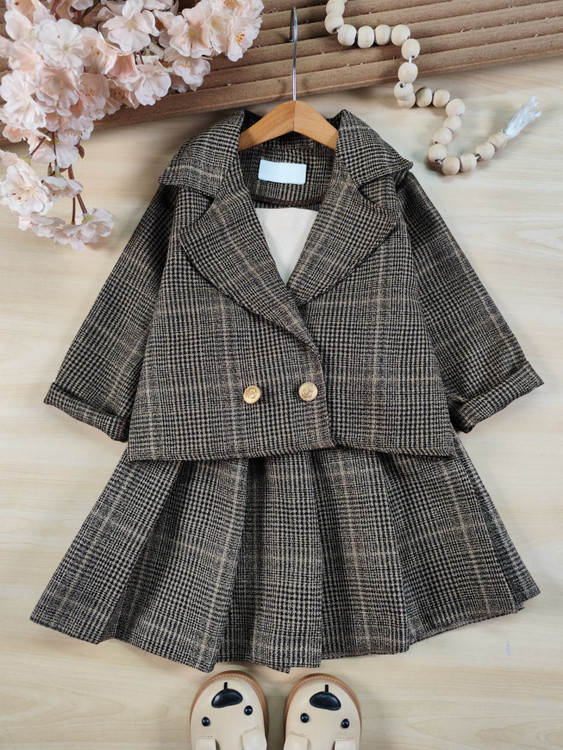 خرید سه تیکه دخترانه انیس رنگ زغالی